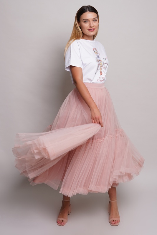 skirt OBLAKO delicate pink нежно-розовый NADEZDINA Skirts  3