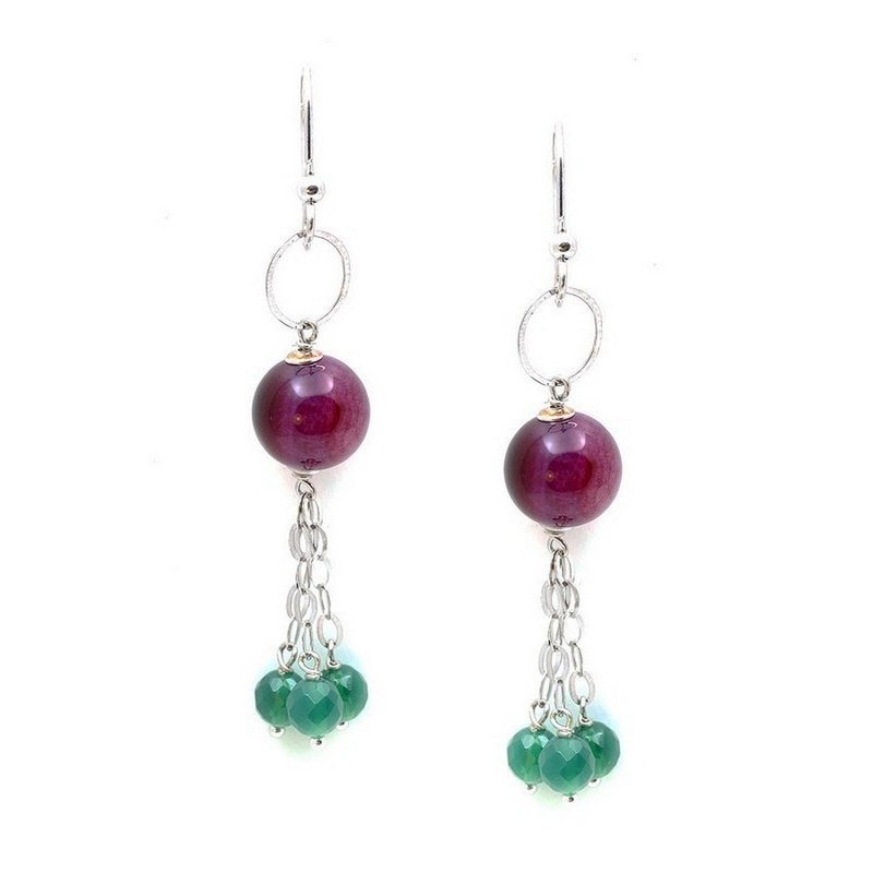 earrings Ellegi purple