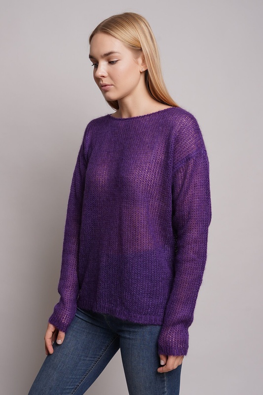 sweater фиолетовый NADEZDINA knitwear  4
