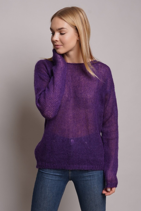 sweater фиолетовый NADEZDINA knitwear  2