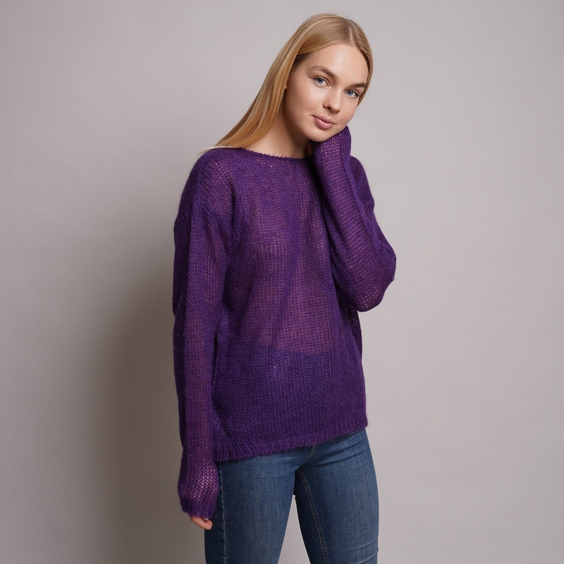 sweater фиолетовый NADEZDINA knitwear  1