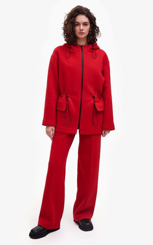 jacket with a zipper FREEDOM red