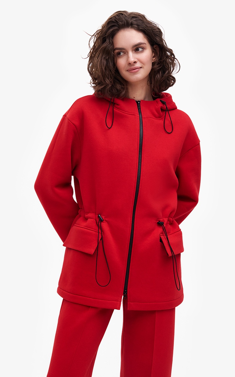 jacket with a zipper FREEDOM red