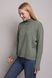 sweater зеленый меланж NADEZDINA knitwear  4