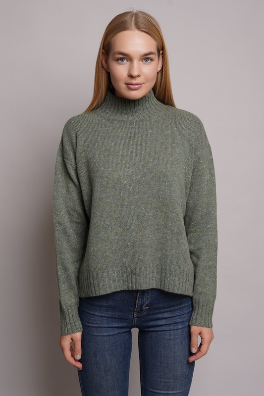 sweater зеленый меланж NADEZDINA knitwear  3
