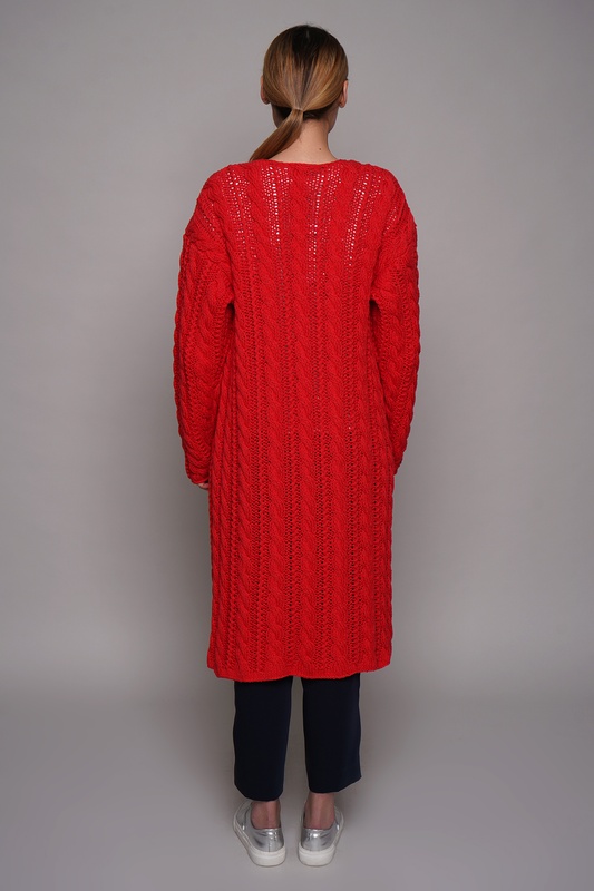 cardigan NADEZDINA red Красный NADEZDINA knitwear  4